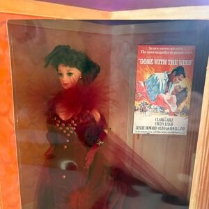 Mattel Hollywood Legends Gone With The Wind Scarlett O'Hara Barbie Doll Red Dres